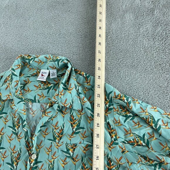 Ken Ltd Tropical Floral Button-Up Shirt L Rayon Lightweight Mens 2978 - Picture 5 of 7
